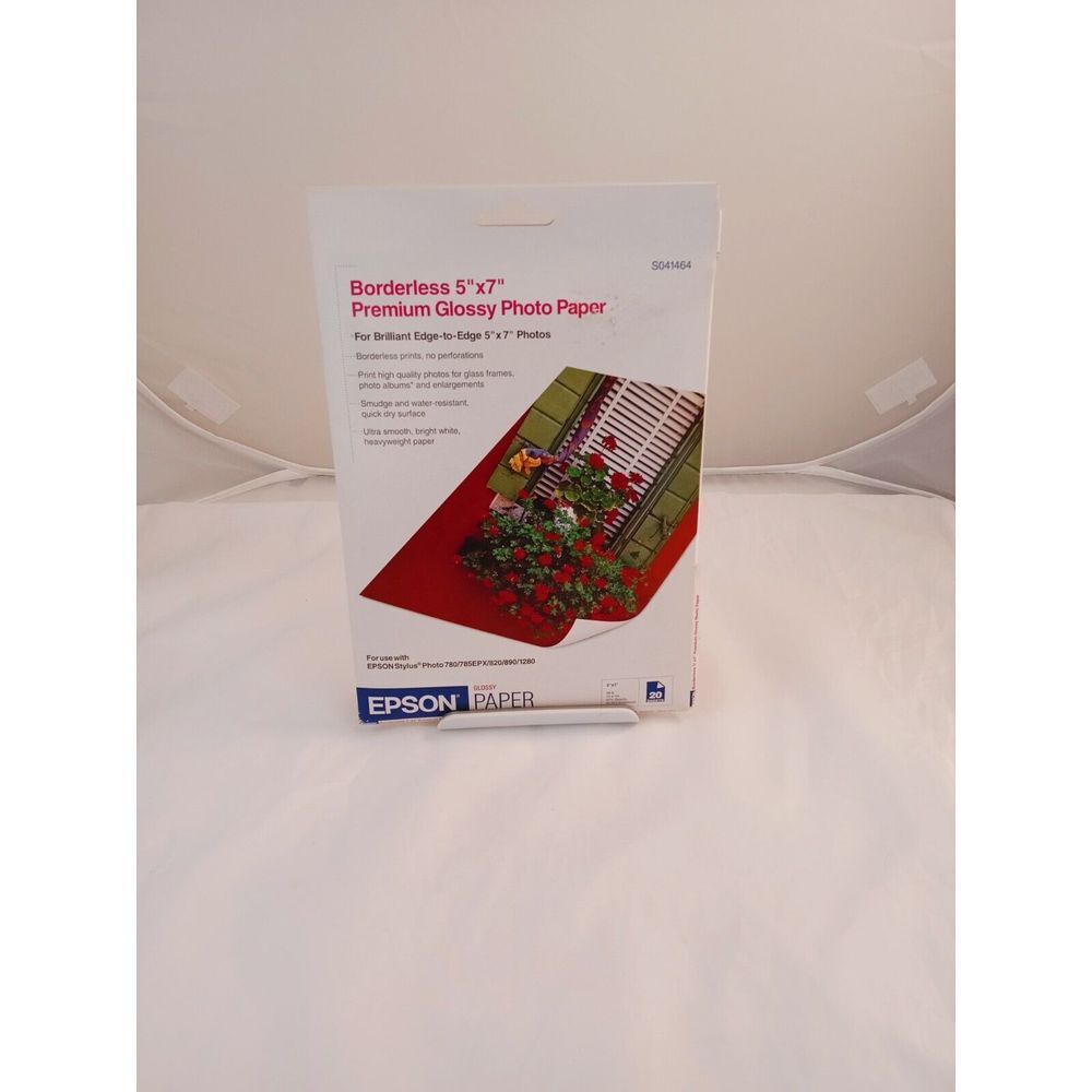 Epson Premium 5x7 Glossy‎ Borderless Photo Paper - 20 Sheets